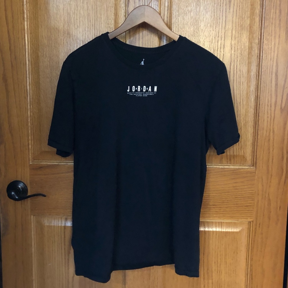 Air Jordan Short Sleeve Black Shirt Size Large